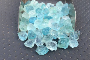 25 piezas de Aguamarina genuina de 10-12 MM, piedra preciosa suelta azul natural cruda, piedra preciosa en bruto aguamarina para la fabricación de joyas - Product Image 4