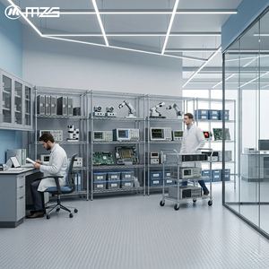MZG Custom Laboratory Heavy Duty Multi Tier Metal Chrome <b>Wire</b> Shelving Unit Storage <b>Shelf</b> Supplier China - Product Image 3