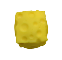Jouet Squishy en forme de cube géant en forme de fromage à récupération lente avec boîte d'emballage, jouet anti-stress souple à presser en matériau TPR