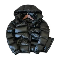Blouson matelassé coupe-vent personnalisé pour homme, en nylon brillant, grande taille, chaud, respirant, imperméable, avec rembourrage en duvet de canard, style urbain