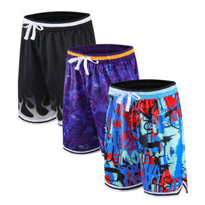 กางเกงขาสั้นชายแบบสปอร์ตสำหรับฤดูร้อน ใส่สบายชายหาด เอวยางยืดระดับกลาง ระบายอากาศได้ดี แห้งเร็ว ไม่ยับ เป็นมิตรกับสิ่งแวดล้อม ผ้าตาข่าย ลายเรียบ - Product Image 5