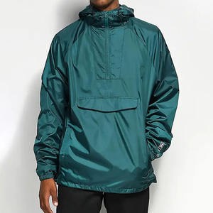 Veste coupe-vent en nylon de haute qualité pour hommes automne activités de plein air personnalisé compressible léger toile col montant poignets - Product Image 1