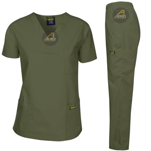 Nuevos Uniformes de Enfermería de Jersey Transpirable de Mezcla de Algodón a la Moda para Mujer, Conjunto de Uniformes de Hospital de Verano con Logotipo Personalizado AERO FASTER - Product Image 3