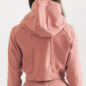 Womens winter casual hoodies <b>stand</b> collar fleece fabric breathable hoodie <b>drop</b> shoulder oversized design - Product Image 3