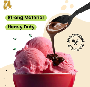 Juego de Cubiertos de Plástico Negro Resistente, Tenedores y Cucharas, Libres de BPA, Biodegradables, Ecológicos, Desechables, Resistentes al Calor, para Fiestas - Product Image 2