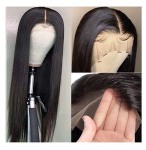 Cabello Remy indio HD Encaje transparente Frente Onda de agua Pelucas rizadas Línea de cabello natural prearrancada suave - Product Image 2