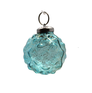 Top vendeur de noël décoratif verre et fer suspendu ornement Antique couleur rouge Style moderne boule de noël arbre ornement - Product Image 4