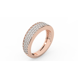 Anillo de Diamantes Naturales Redondos de Oro de 14K de la Colección WA37 con 0.90Ctw, Color I-J, Claridad SI, Diamante Premium - Product Image 1