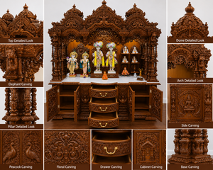 Grand Temple en Bois de style Indien du Sud Swaminarayan BAPS, Modèle Designer, pour la Prière (Pooja), en Promotion pour les Maisons Australiennes - Product Image 6