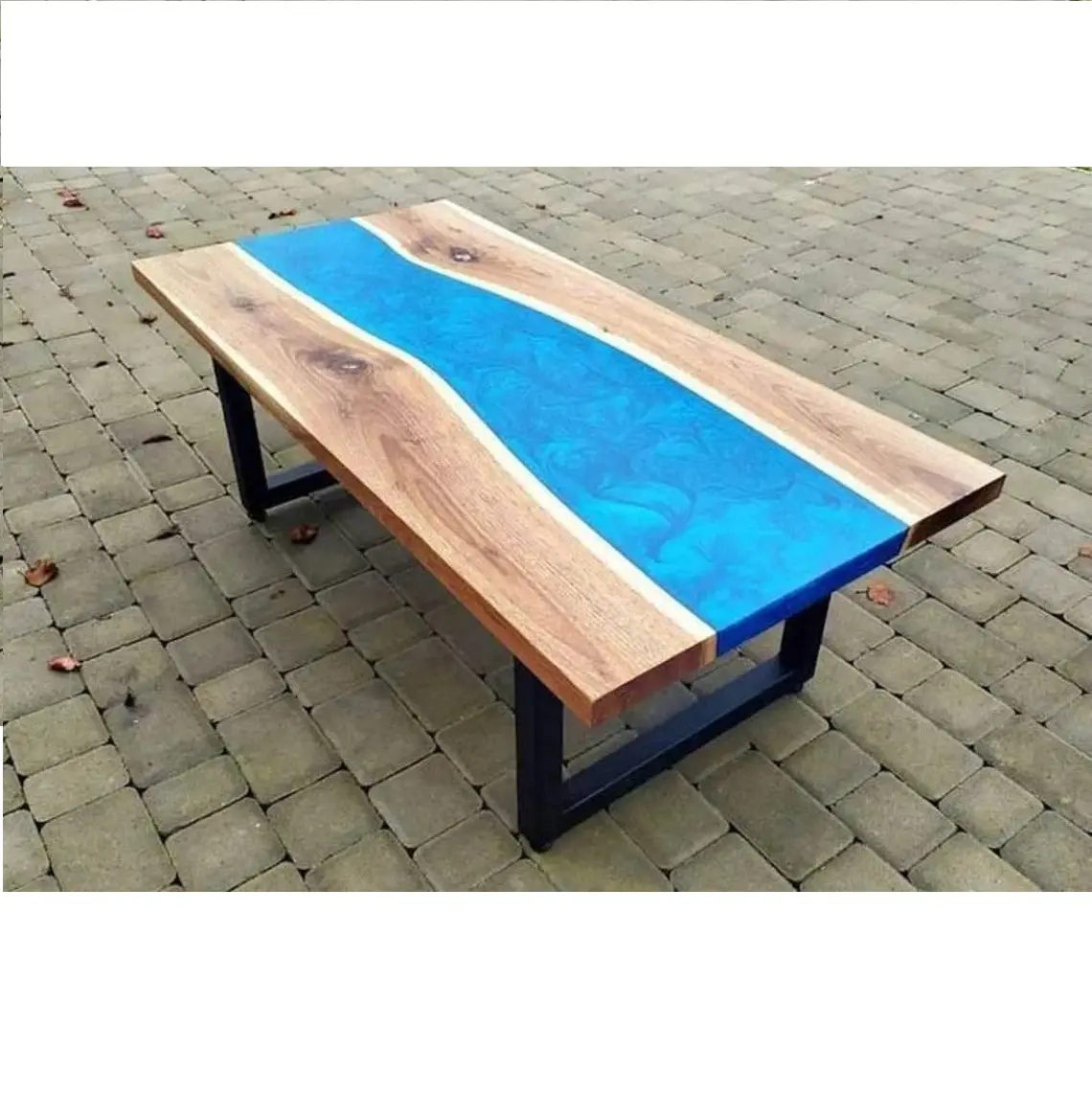 木製スラブテーブルトップリバーテーブル無垢材透明エポキシ樹脂テーブル