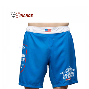 Pantalones cortos MMA de buena calidad para hombre Pantalones cortos de agarre con impresión de logotipo personalizado \ Jiu Jitsu Fightwear Pantalones cortos personalizados con el mejor estilo de corte - Product Image 1