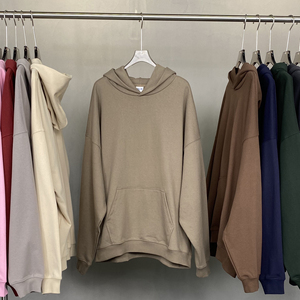 Sudaderas con capucha con apliques desgastados de gran tamaño con lavado ácido de peso pesado personalizadas, ropa holgada con hombros caídos de gran tamaño 450 Gsm Para Hombre - Product Image 2