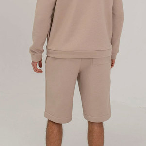 Sweat à capuche et short à porter quotidiennement deux pièces pour hommes Sweat à capuche uni et short assorti pour hommes - Product Image 5