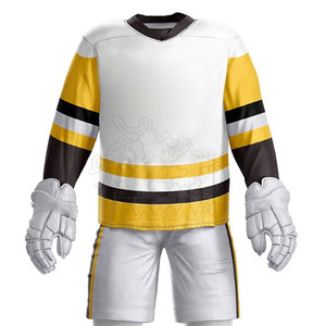 Conjuntos de uniformes de hockey sobre hielo de fabricante de Pakistán para adultos 100% poliéster ecológico de secado rápido transpirable personalizable - Product Image 5