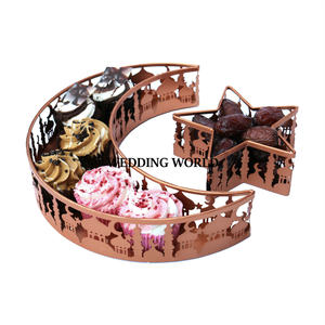 Bandeja de Chocolate de Metal con forma de Luna, plato de Chocolate de lujo de diseñador árabe, nueva bandeja de Chocolate decorativa más vendida - Product Image 2