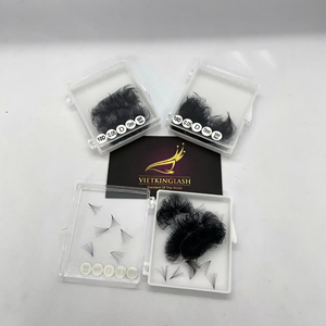 Beauty Salon Supplies 10D <b>Premade</b> <b>Fans</b> Eyelash Extensions 0.05mm C D Curl Flat Base Volume <b>Lashes</b> Custom Logo <b>Lash</b> Packaging - Product Image 1