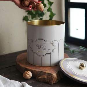 ขวดและขวดโหลโลหะทรงกลมแบบย้อนยุคขนาด175x180มม. มีที่จับ - Product Image 3