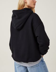 Pulls à capuche pour femmes anti-rides tendance, surdimensionnés, anti-boulochage, logo brodé personnalisé, respirants - Product Image 3