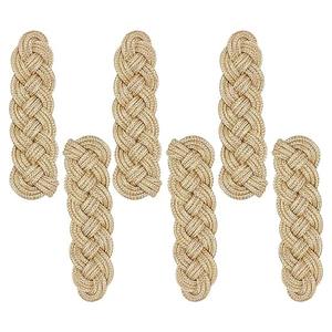 Parches de hombro vintage bordados tácticos con hilo de oro curvado, par de insignias con colores personalizados y broche de seguridad - Product Image 1
