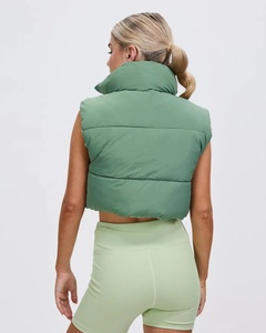 Chaquetas de trabajo de burbujas de talla grande para mujer, chalecos de relleno de algodón a prueba de viento con cuello levantado, chaqueta abullonada para exteriores de verano/invierno - Product Image 3