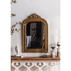 กรอบสี่เหลี่ยมผืนผ้าบางกระจกผนังโลหะสีทองแบบทันสมัย - Product Image 4