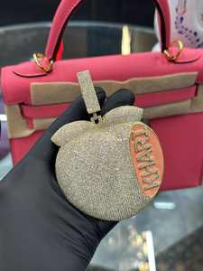 จี้925เงินแท้สไตล์ฮิปฮอปสุดหรูสำหรับสตรีมีเสน่ห์เครื่องประดับเพชรโมอิสสีเงินปรับแต่งได้ - Product Image 2