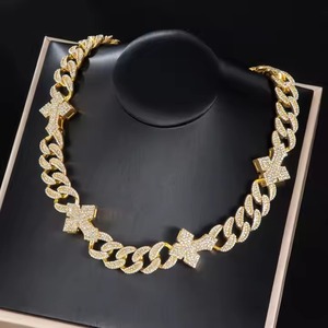 Top Selling 18k Solid <b>Gold</b> and white <b>gold</b> VVS Clarity Lab Grown Diamond Tennis Chain for Sale From India - Product Image 1