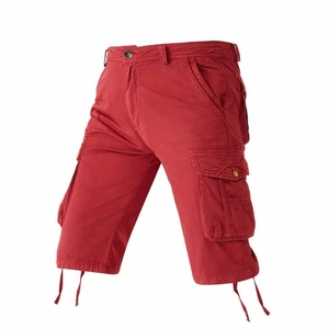 2024 Custom High Street Style Denim Cargo Shorts para hombres Lona transpirable Cordón medio Tallas grandes Hasta la rodilla Gimnasio de verano - Product Image 1