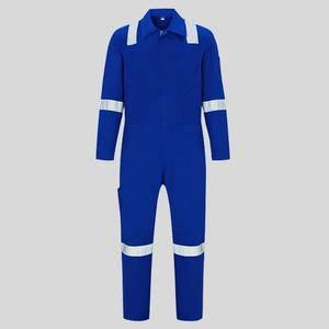 Combinaison ignifuge en coton réfléchissant à manches longues, résistante au feu, pour les employés des stations-service, en promotion. - Product Image 2