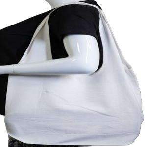 Bolsas de Compras Mini Tote de Alta Calidad 100% Algodón para Mujer, Rayadas, Ecológicas, Recicladas, con Perlas y Flores, Venta al Por Mayor, Moda - Product Image 3