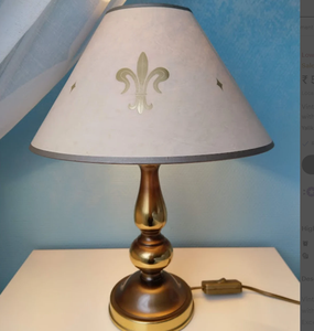 Vintage Brass <b>Table</b> <b>Lamp</b> with Shade Cream and Gold Moroccan <b>Table</b> <b>Lamp</b> Brass Light Best Selling Product of 2022 - Product Image 2