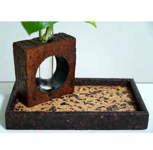 Plateau de service carré en liège écologique élégant 100% fait à la main plateau Assiago rouge pour bureau hôtel restaurant utilisation - Product Image 5