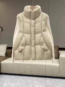 Veste matelassée d'hiver noire à fermeture éclair pour hommes style punk personnalisée mélange de cachemire avec capuche à col montant amovible - Product Image 5