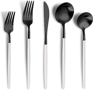 Articles de qualité supérieure Style occidental moderne, métal de luxe, design unique, ensemble de couverts plaqués or pour hôtel, station, restaurant - Product Image 5