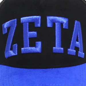 Zeta หมวกแก๊ปสีดำรอยัลบลูสแน็ปแบ็กส์หวานแหวววววววววววววผ้าทอปิลปักลายทแยงสี่ใบ - Product Image 5