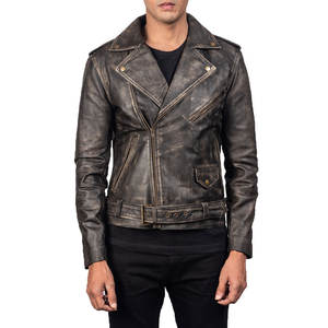Venta al por mayor Chaquetas de los hombres Ropa de moda Chaquetas de cuero genuino para los hombres Venta caliente Chaquetas de cuero con estilo para los hombres - Product Image 5