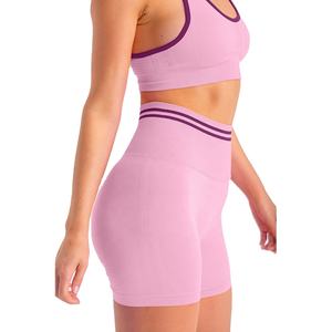 ชุดออกกำลังกายเรียบง่าย ชุดยิมสำหรับผู้หญิง ชุดโยคะฤดูร้อน ชุดกีฬา ชุดโยคะ โพลีเอสเตอร์ผสมสแปนเด็กซ์ กางเกงขาสั้นสำหรับผู้หญิง BY HI - Product Image 2