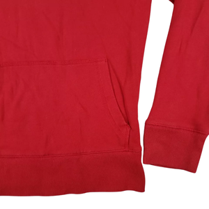 Blanco y Rojo 100% algodón polar invierno pulóver Sudadera con capucha bolsillo sólido sudadera Top para Unisex - Product Image 5