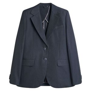 La mejor opción de chaqueta de un solo pecho a rayas para mujer, hecha a mano en Vietnam, servicios ODM con tejido no tejido - Product Image 2