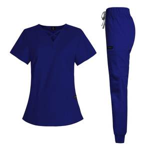 Haute qualité hôpital gommages uniforme ensemble infirmière Polyester Spandex femmes gommage ensembles uniformes soins infirmiers hommes gommages médicaux - Product Image 1