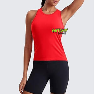 Hauts d'entraînement à séchage rapide pour femmes Racerback coupe ample débardeurs maille Yoga chemises athlétique course débardeurs sans manches vêtements de sport - Product Image 1