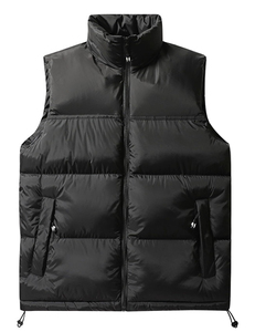 เสื้อกั๊กผ้าแคนวาสบุใยสังเคราะห์สำหรับผู้ชาย แห้งเร็ว ระบายอากาศได้ดี เป็นมิตรกับสิ่งแวดล้อม เหมาะสำหรับฤดูหนาว กิจกรรมกลางแจ้ง มีซิป ไม่มีแขน สวมใส่สบาย เหมาะสำหรับทำงาน เล่นกีฬา และเดินทาง - Product Image 3