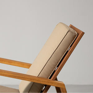 Fauteuil de jardin de luxe en teck avec coussin résistant aux intempéries pour hôtel, complexe hôtelier, mobilier de patio, fabricant en gros - Product Image 6