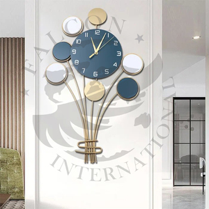 Hot Selling Premium New Art Style <b>Living</b> <b>Room</b> Luxury Metal <b>Wall</b> <b>Clock</b> Decorative Farmhouse Home Decor Metal <b>Wall</b> <b>Clock</b> Metal - Product Image 1