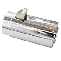 Cylindre de serrure à goupilles ABA haute sécurité en alliage de zinc 109501, finition chromée, code clé 100K+, personnalisable pour distributeur automatique