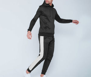 Ensemble de jogging 2 pièces en coton respirant à séchage rapide coupe-vent survêtement à manches longues pour hommes pour l'hiver - Product Image 2