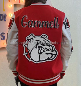 Veste de Baseball personnalisée en cuir avec broderie Chenille de haute qualité pour hommes - Product Image 5