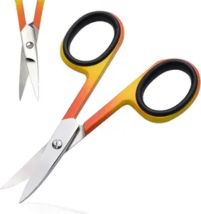 Stainless steel Nail Scissors Curved Handle Colorful with Pouch Best seller Manufacturers Supplier Wholesaler low price
