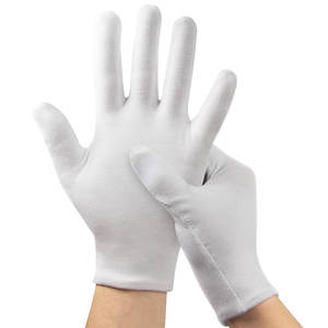 High Quality 100% Cotton Safety <b>Gloves</b> <b>Food</b> Grade Fabric Good Cotton Fabric <b>Gloves</b> for Daily Use Handling Supplying <b>Glove</b> - Product Image 1