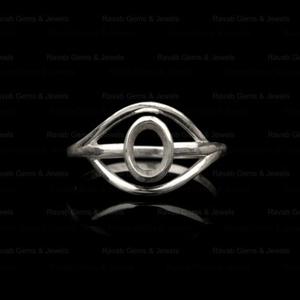 Plata de Ley 925 de la mejor calidad, sólido, 6x8mm, ovalado, semimontaje, bisel en blanco, anillo de ajuste, accesorios de joyería, componentes para piedras preciosas - Product Image 1